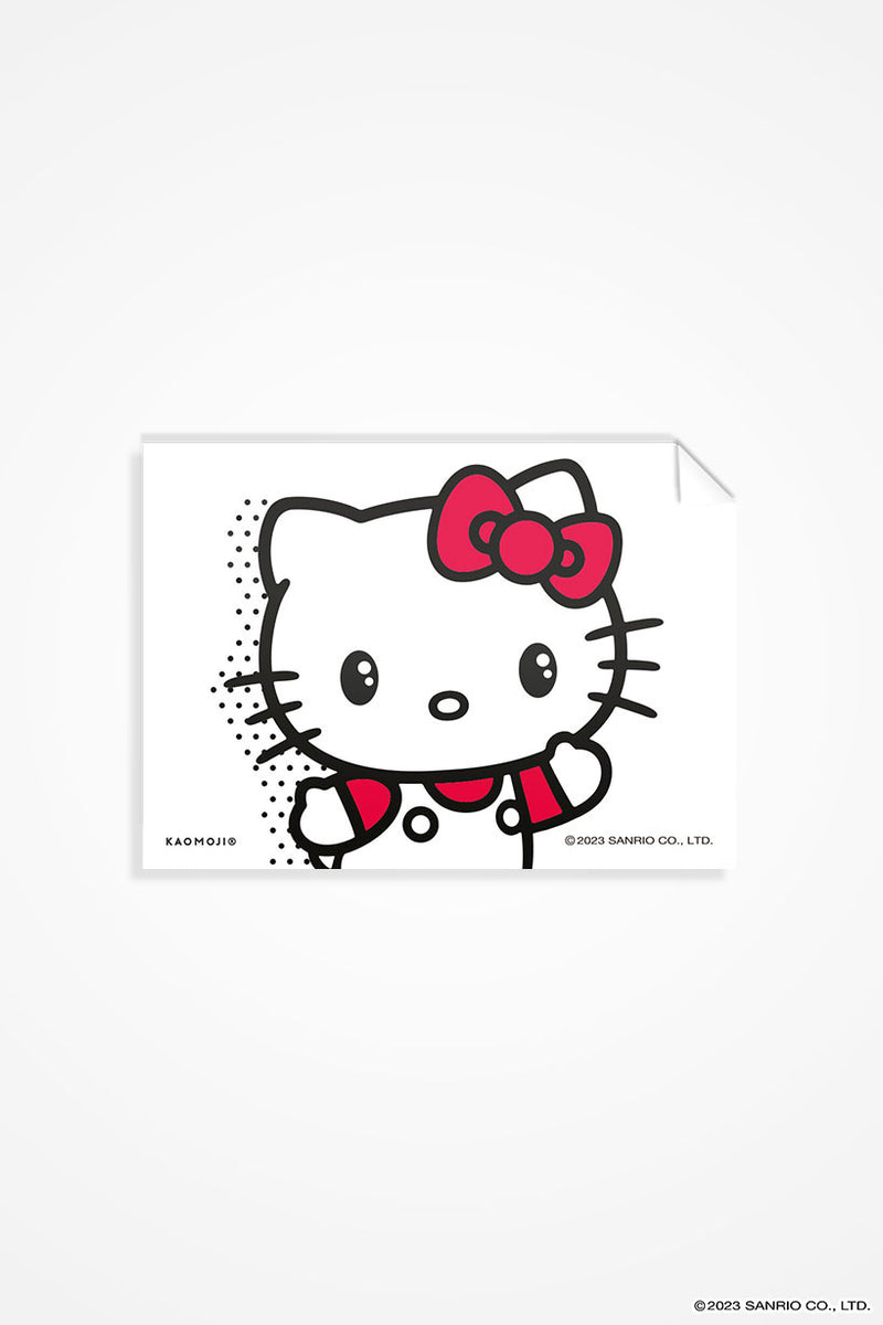 Wallpaper Hello Kitty on White Background Licensed by Sanrio
