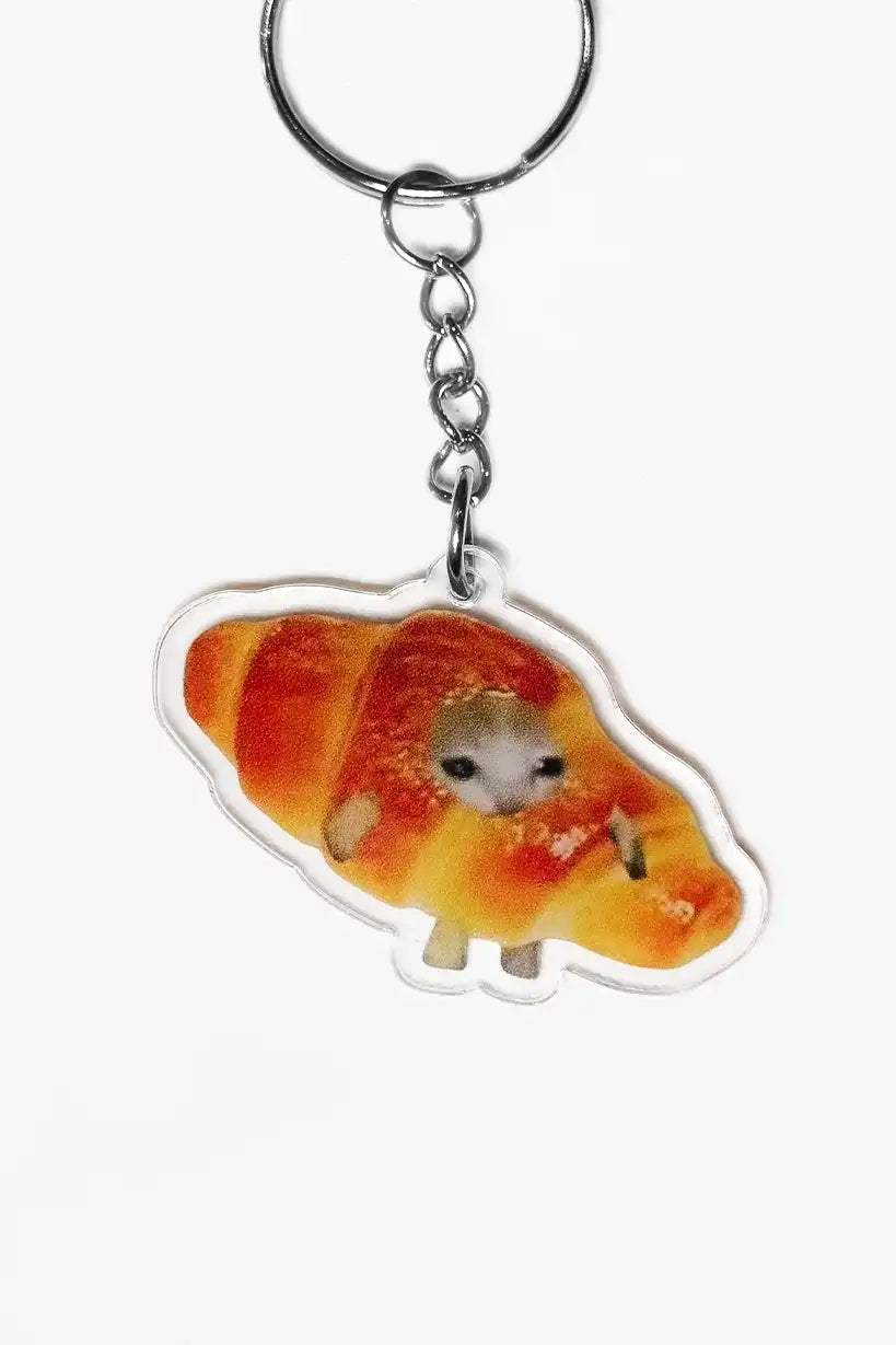 Maxwell Shark and Croissant Cat • Keychain Acrylic