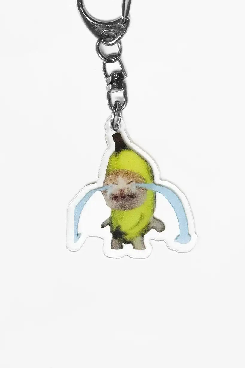 Crying and Sad Bananacat • Keychain Acrylic