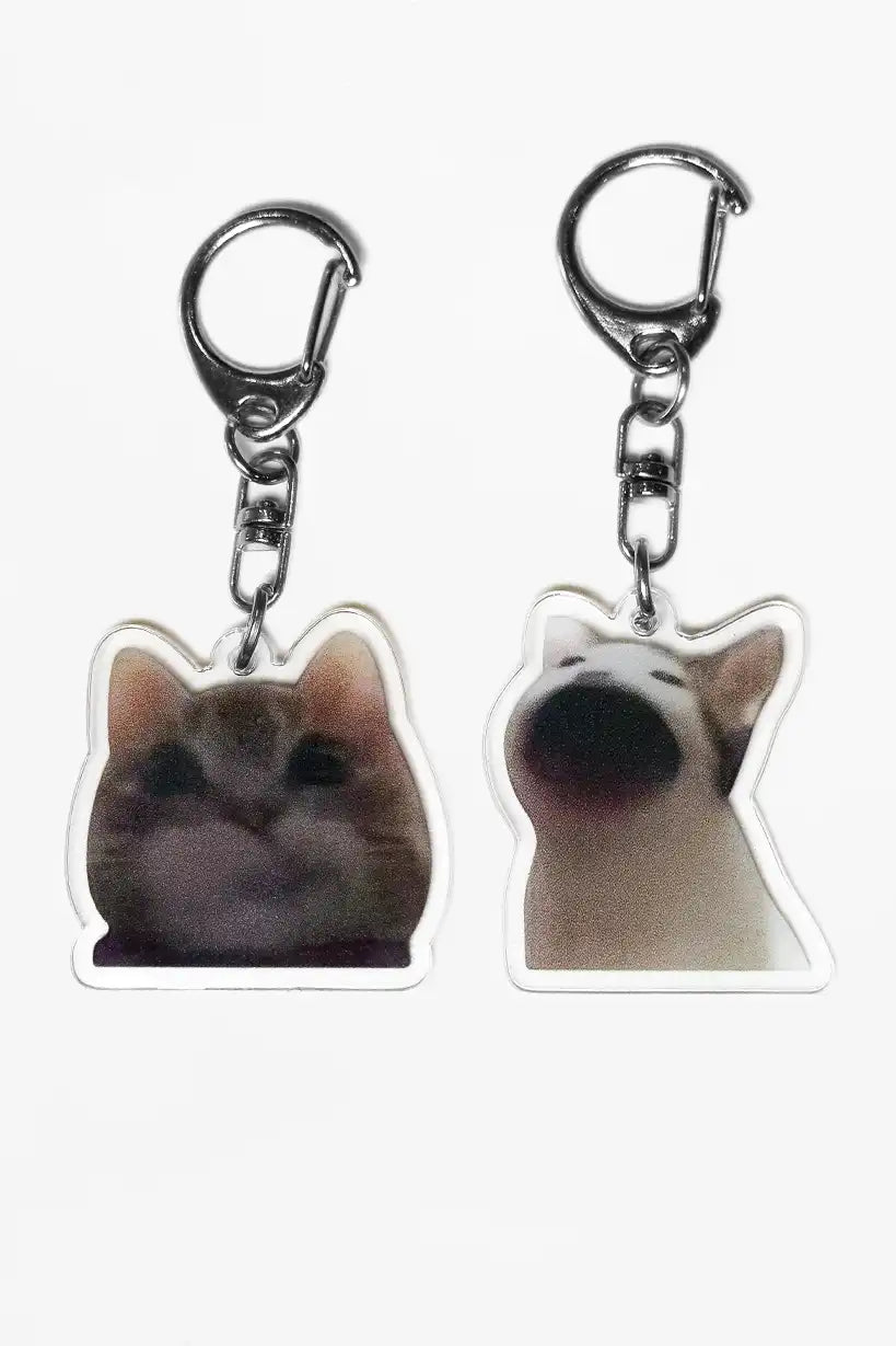 Pop cat and Pouting Cat • Keychain Acrylic