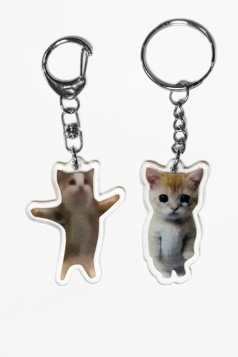 Happy Cat and El Gato Cat • Keychain Acrylic