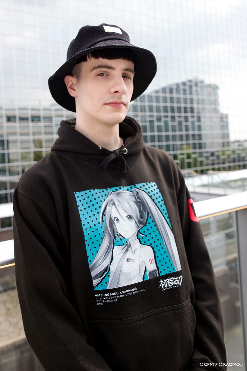 Miku 01 Hoodie black Kaomoji Official